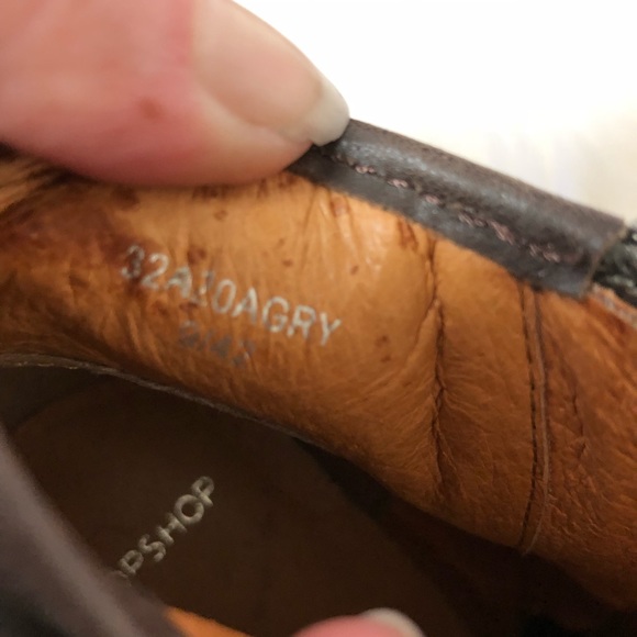 Top Shop Ankle Boot Round Toe Gray Teal Brown Blue - Picture 7 of 7